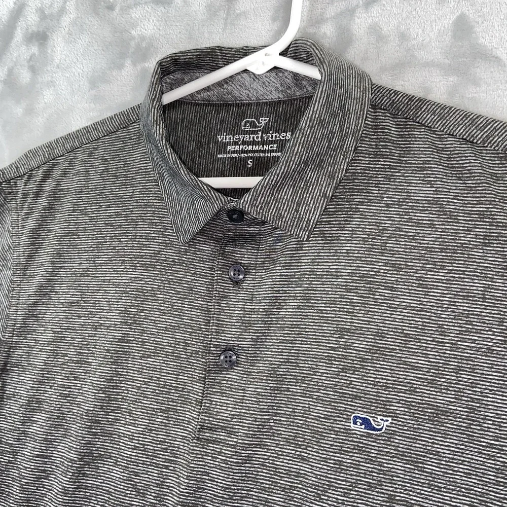 Vineyard Vines Shirt Mens Small Polo Performance Striped Short Sleeve Casual